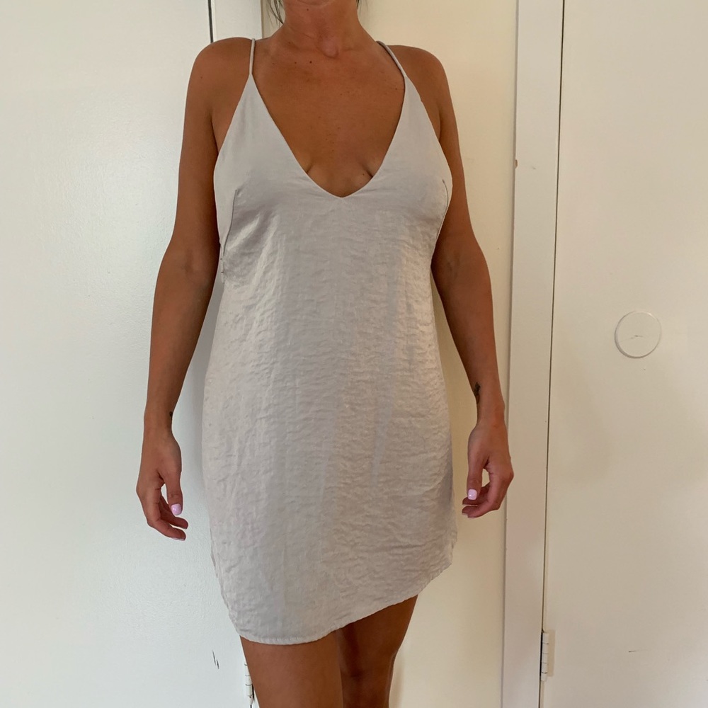 Ecru lab tank dress or long shirt.